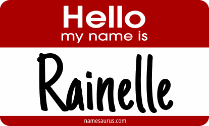 Hello my name is Rainelle png download