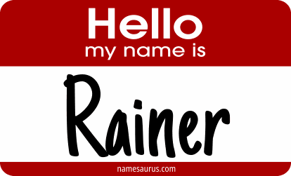 Hello my name is Rainer png download