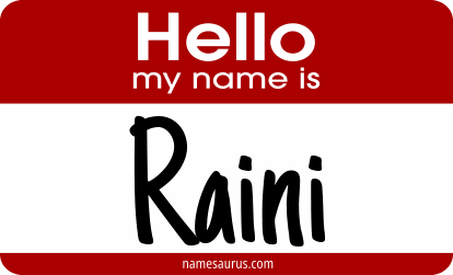 Hello my name is Raini png download