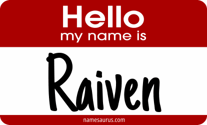 Hello my name is Raiven png download