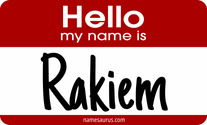 Hello my name is Rakiem png download