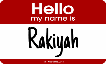 Hello my name is Rakiyah png download