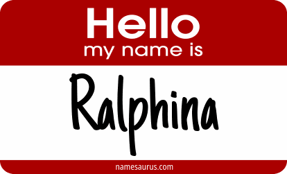 Hello my name is Ralphina png download