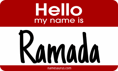 Hello my name is Ramada png download