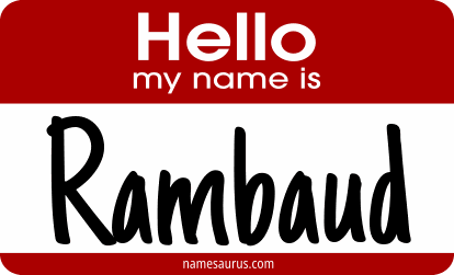 Hello my name is Rambaud png download