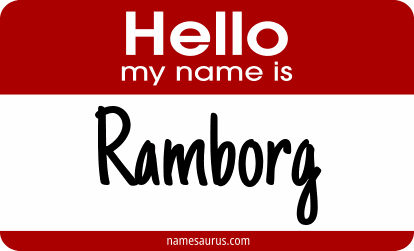 Hello my name is Ramborg png download