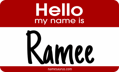Hello my name is Ramee png download