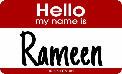 Hello my name is Rameen png download