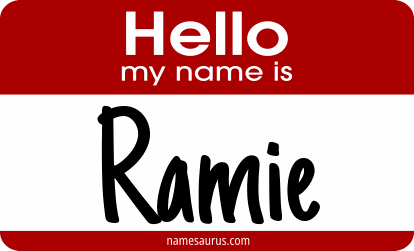 Hello my name is Ramie png download