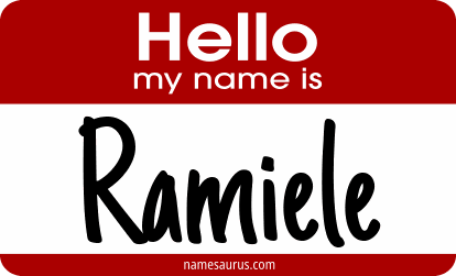 Hello my name is Ramiele png download