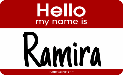 Hello my name is Ramira png download