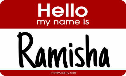 Hello my name is Ramisha png download