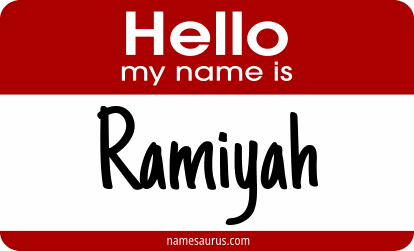 Hello my name is Ramiyah png download