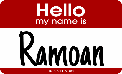 Hello my name is Ramoan png download