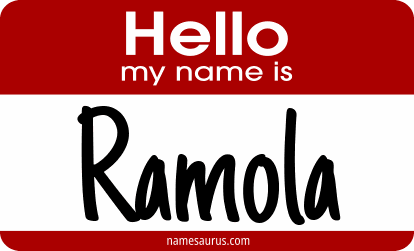 Hello my name is Ramola png download