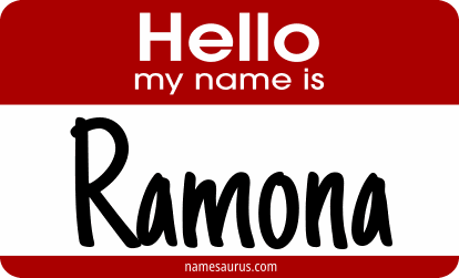 Hello my name is Ramona png download