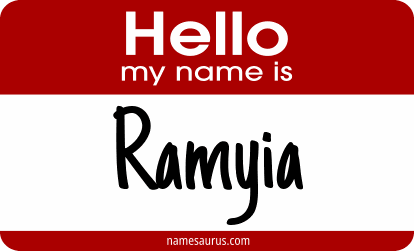 Hello my name is Ramyia png download