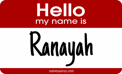 Hello my name is Ranayah png download