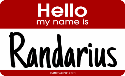Hello my name is Randarius png download