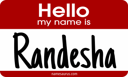 Hello my name is Randesha png download
