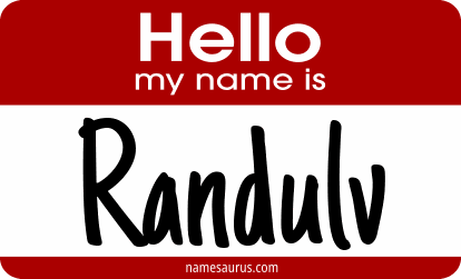 Hello my name is Randulv png download