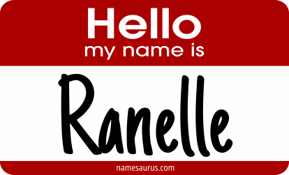 Hello my name is Ranelle png download