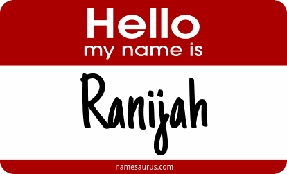Hello my name is Ranijah png download