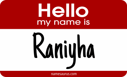 Hello my name is Raniyha png download