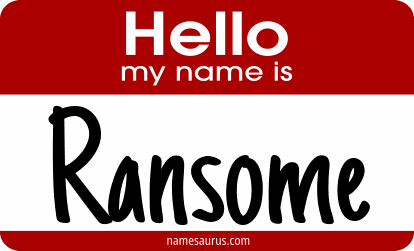 Hello my name is Ransome png download