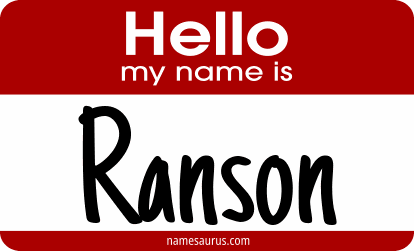 Hello my name is Ranson png download