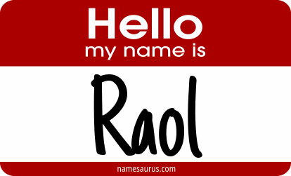 Hello my name is Raol png download