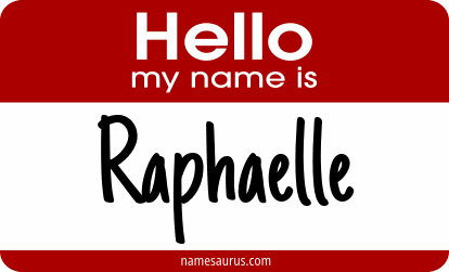 Hello my name is Raphaelle png download