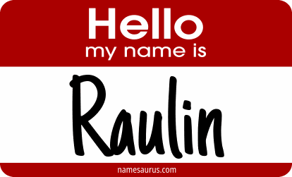 Hello my name is Raulin png download