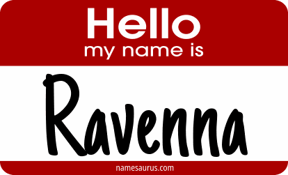 Hello my name is Ravenna png download