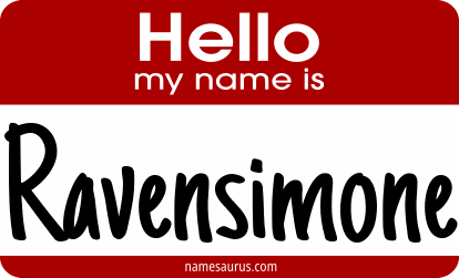 Hello my name is Ravensimone png download