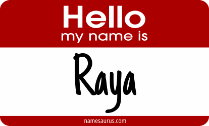 Hello my name is Raya png download