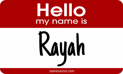 Hello my name is Rayah png download