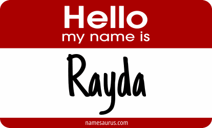 Hello my name is Rayda png download