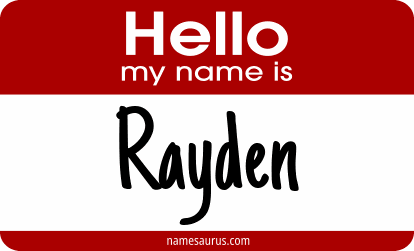 Hello my name is Rayden png download