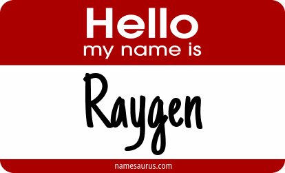 Hello my name is Raygen png download