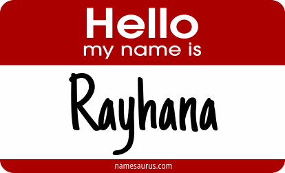 Hello my name is Rayhana png download