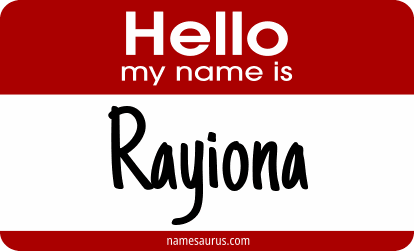 Hello my name is Rayiona png download