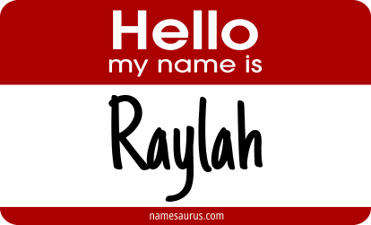 Hello my name is Raylah png download