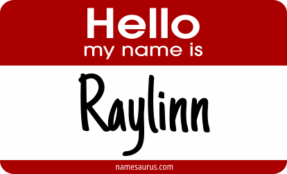 Hello my name is Raylinn png download