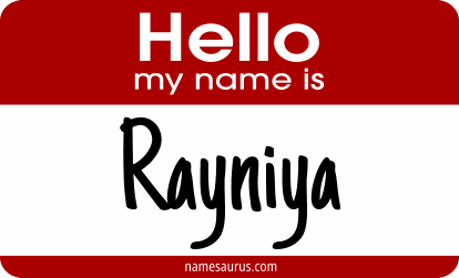 Hello my name is Rayniya png download