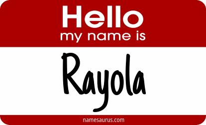 Hello my name is Rayola png download