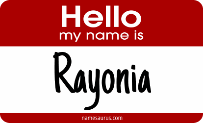 Hello my name is Rayonia png download