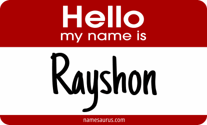 Hello my name is Rayshon png download