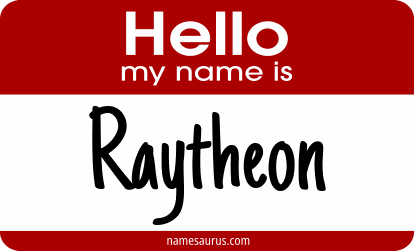 Hello my name is Raytheon png download