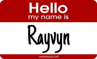 Hello my name is Rayvyn png download